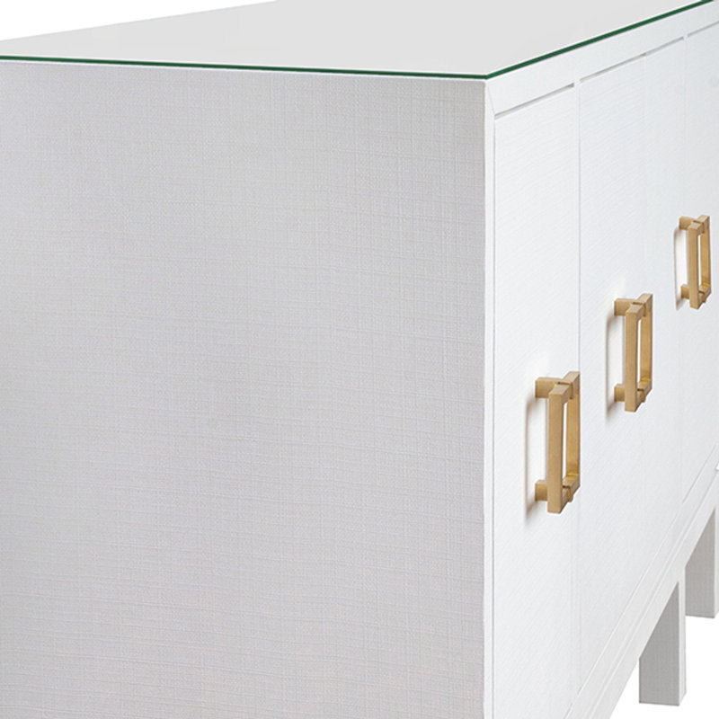 Effie 62'' W Buffet, White Textured Llinen