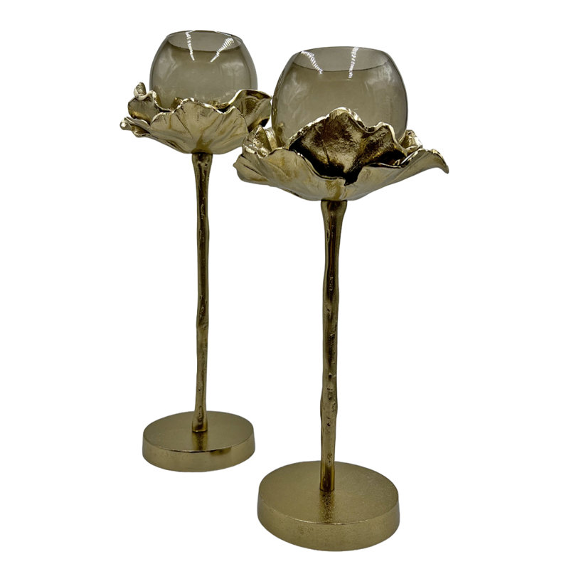 18'' H Candelabra Handmade Aluminum Candle Holders