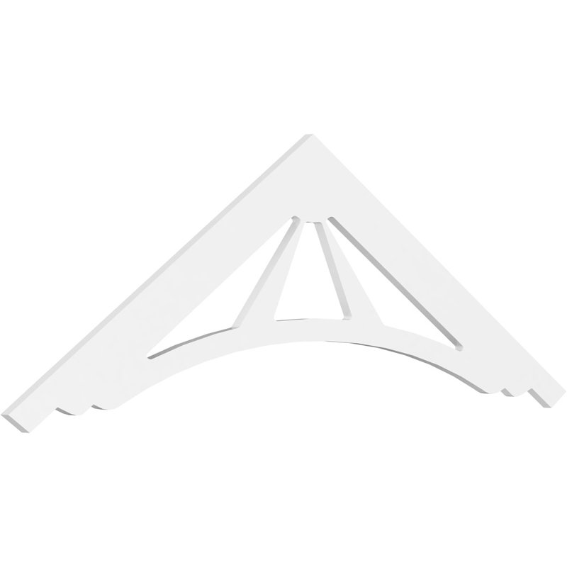 Stanford Architectural Grade PVC Gable, 24" H x 72" W x 1" D, 8/12