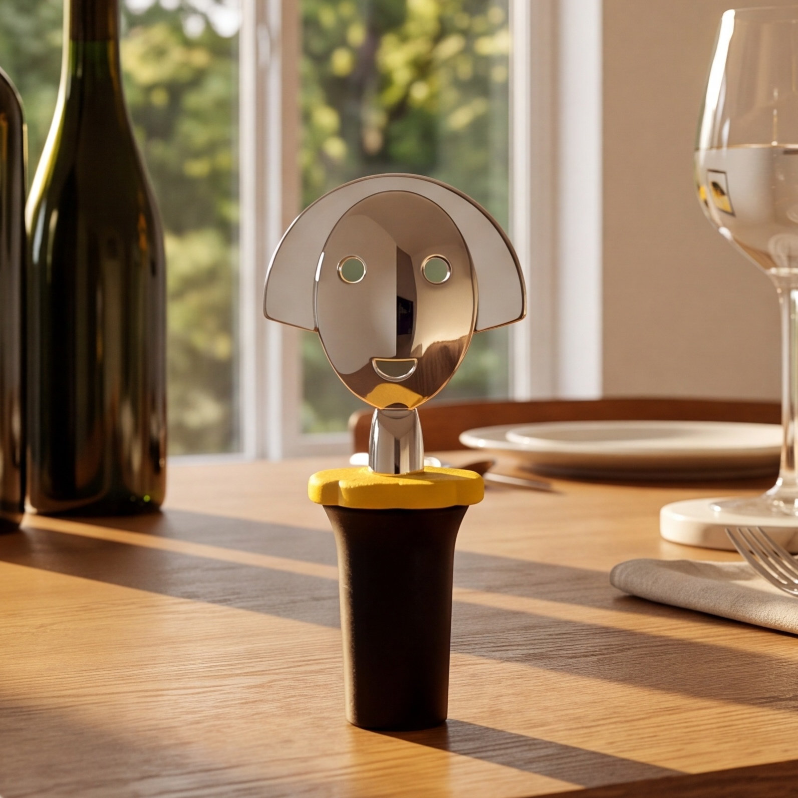 Anna G. Bottle Stopper, Black