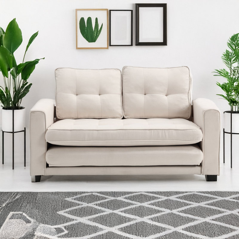 Canapé-lit canapé-lit convertible avec accoudoirs et canapé-lit, Beige