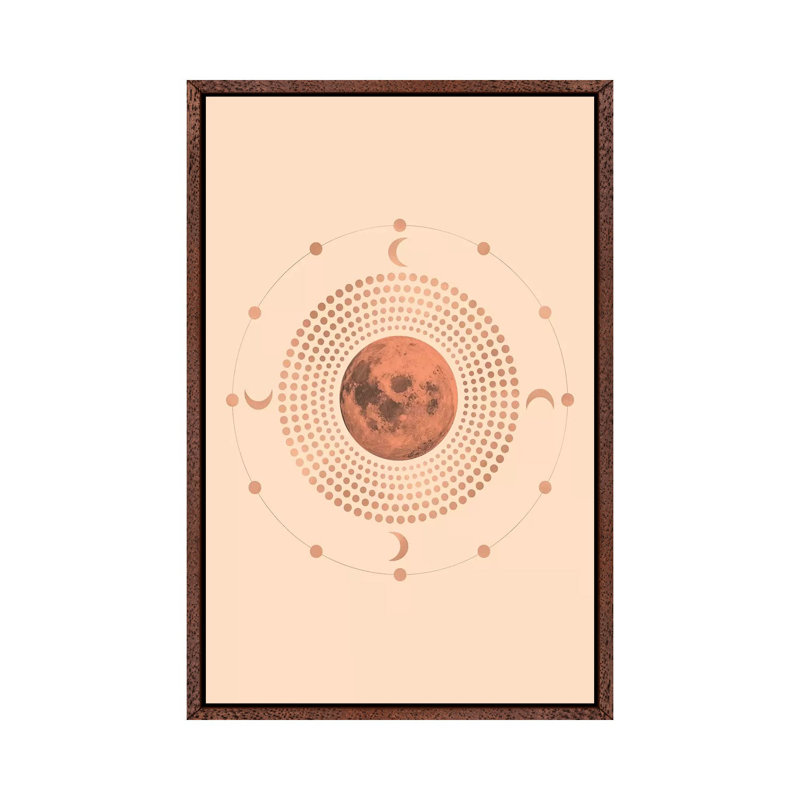 Delicate Moon by Emanuela Carratoni - Print on Canvas, Classic Brown Wood Framd Canvas, 101.6cm H x 20.32cm W x 3.81cm D