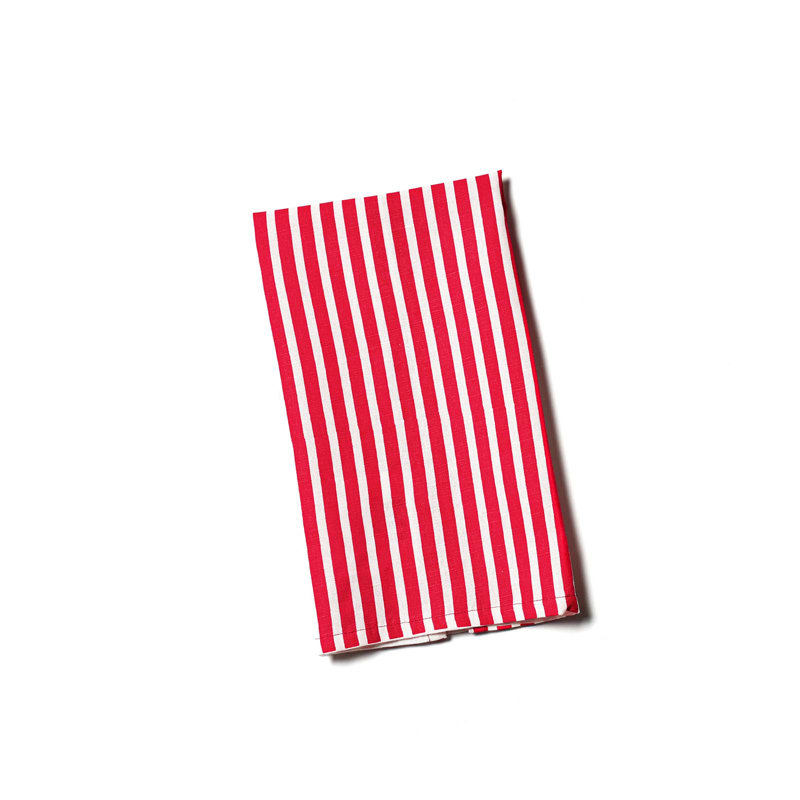Red Stripe Large Hand Towel, 20" L x 14" W