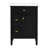 24" Smart Storage Bathroom Vanity With Ceramic Sink, Solid Wood Cabinet With Flip-Out Drawer & 2 Side Drawers (Black)-1824671062