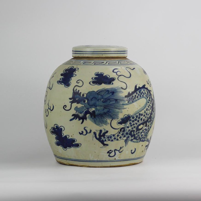 Handcrafted Porcelain China Ginger Jar
