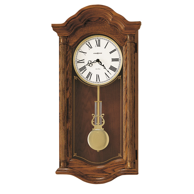 Wood Wall Clock, Gold Oak