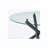 Round Dining Table with metal leg and tempered glass,Modern Space Saving Kitchen Table for Living Room-1345523671-1348651729