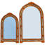 Flat Bone Wall Mirror