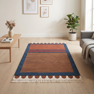 Tapis en coton à motif géométrique Kaspar