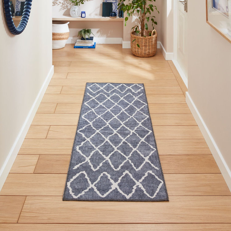 Vincenzo Geometric Flat Weave Area Rug, Rectangle 61 x 120cm