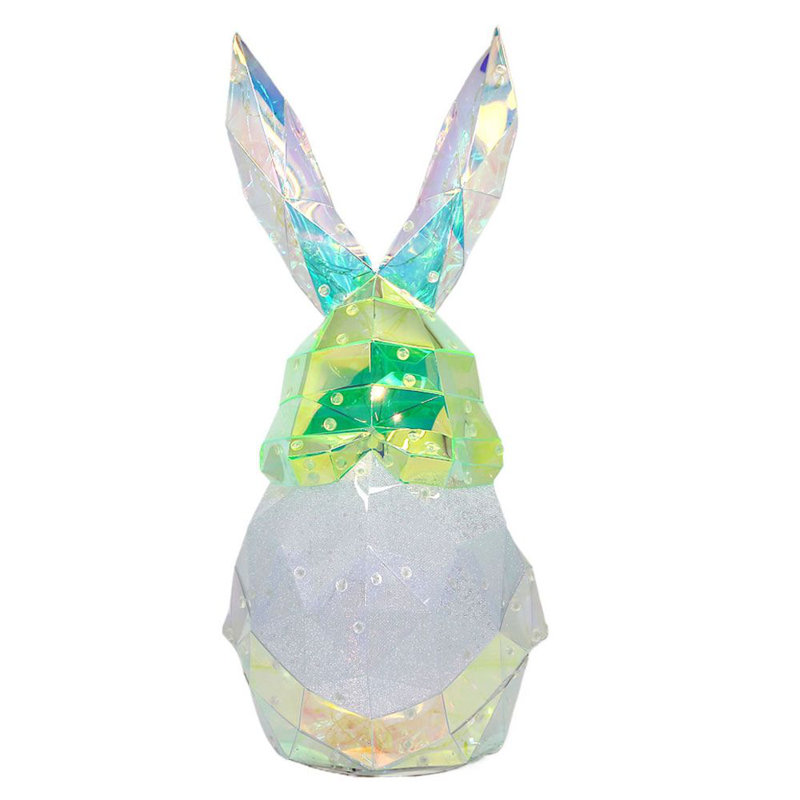 Prismatic Iridescent Spring Easter Gnome Bunny 16in - Milo