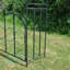 Agrippina 140cm W x 40cm D Metal Arbour Gate with Gate in Black