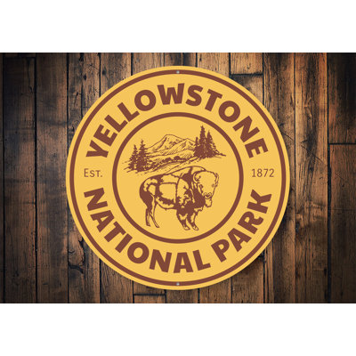 Yellowstone Buffalo Aluminum Sign