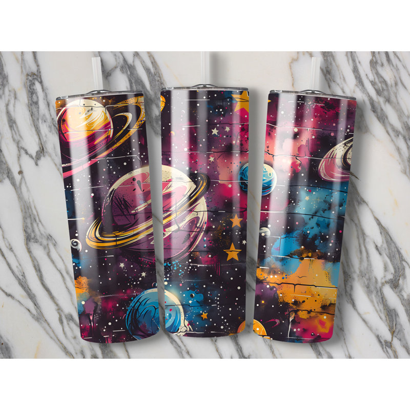 Choose Handmade Tumblers 591ml Vacuum Insulated Stainless Steel (18/8) Travel Tumbler with Straw