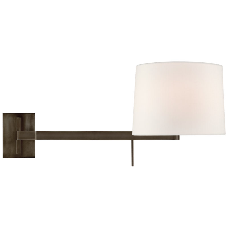 Barbara Barry Sweep Medium Left Articulating Sconce, Bronze