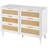 Multi purpose Rattan 6 Drawer Dresser,Modern Storage Cabinet with Wooden Legs-137468695-137468781-137468697