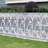 24.3'' H x 118'' W White Metal Fence Panels Included