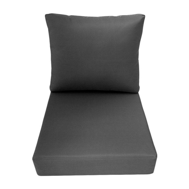 Polyester Box Cushion Sofa Slipcover, Gray