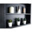 Armoire à pharmacie 20 po x 28 po à fixation murale ou encastrée en métal noir avec miroir-103530362-103530363