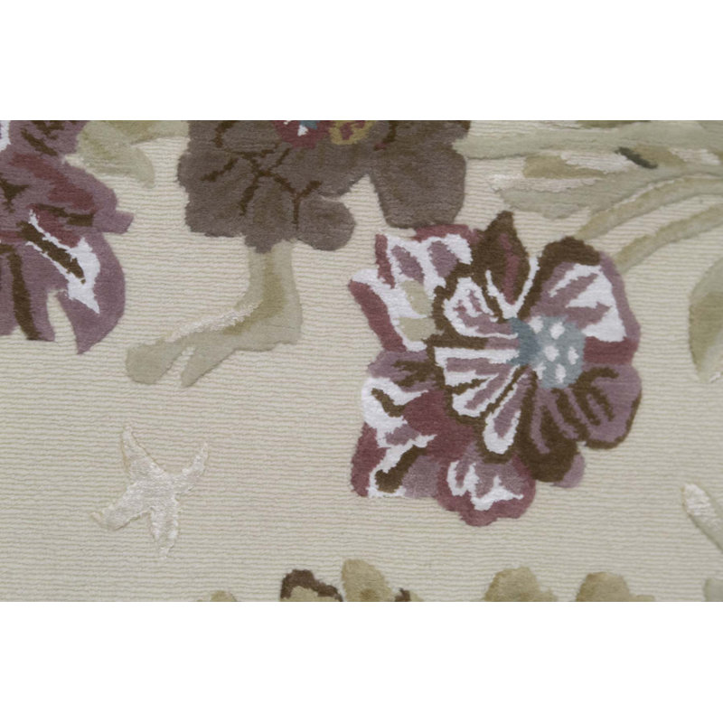 Hand-Knotted High-Quality Cream Area Rug
