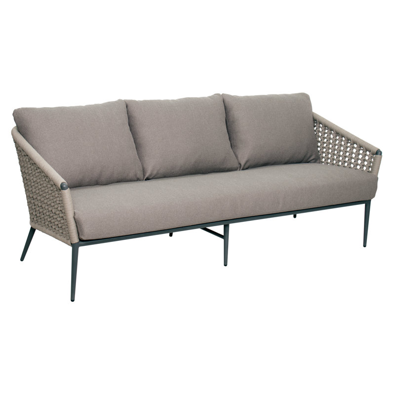 Archipelago 78'' Powder Coated Aluminum Outdoor Patio Sofa with Sunbrella® Cushions