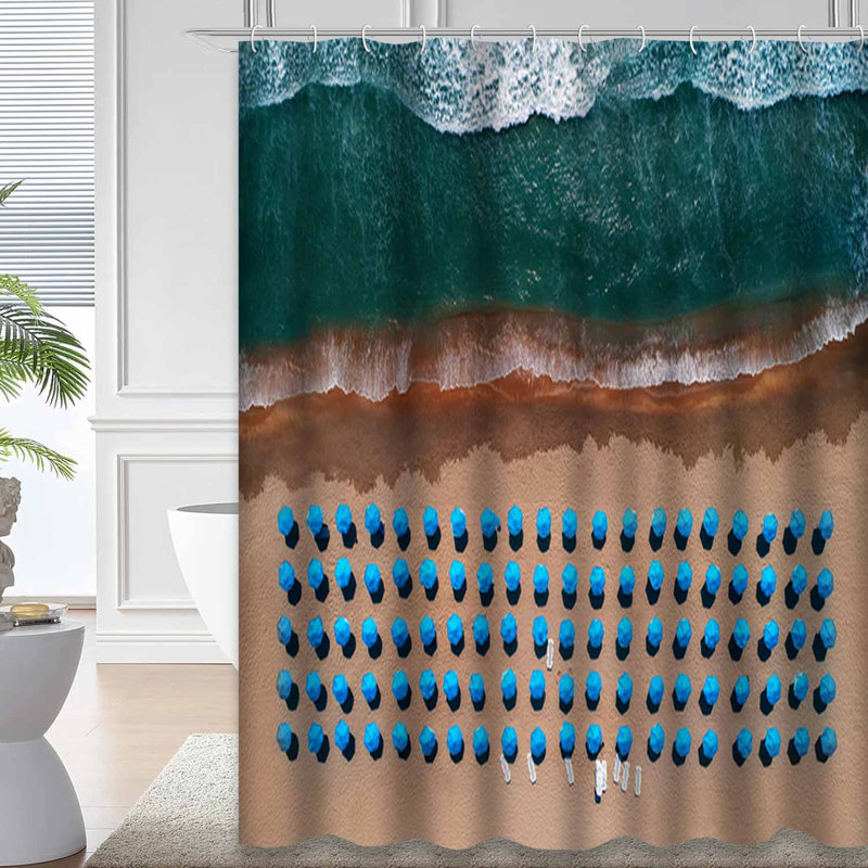 Parasol de plage de sable avec 12 crochets, L 72 po x l 84 po