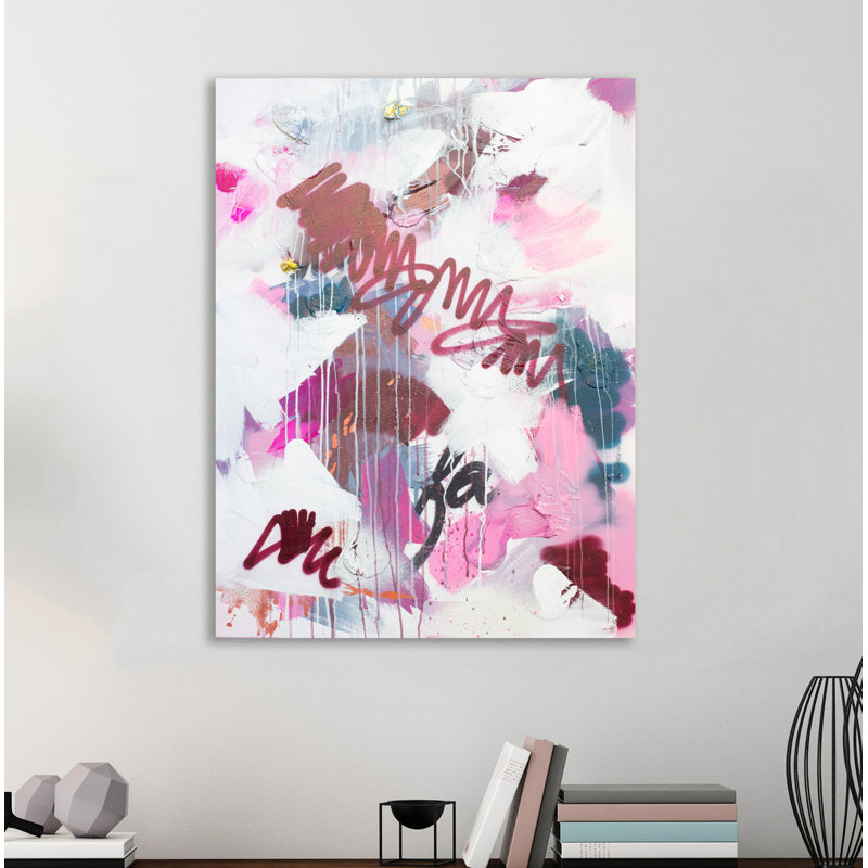 Pink Combustion by Kent Youngstrom - Wrapped Canvas Painting, 41cm H x 30cm W