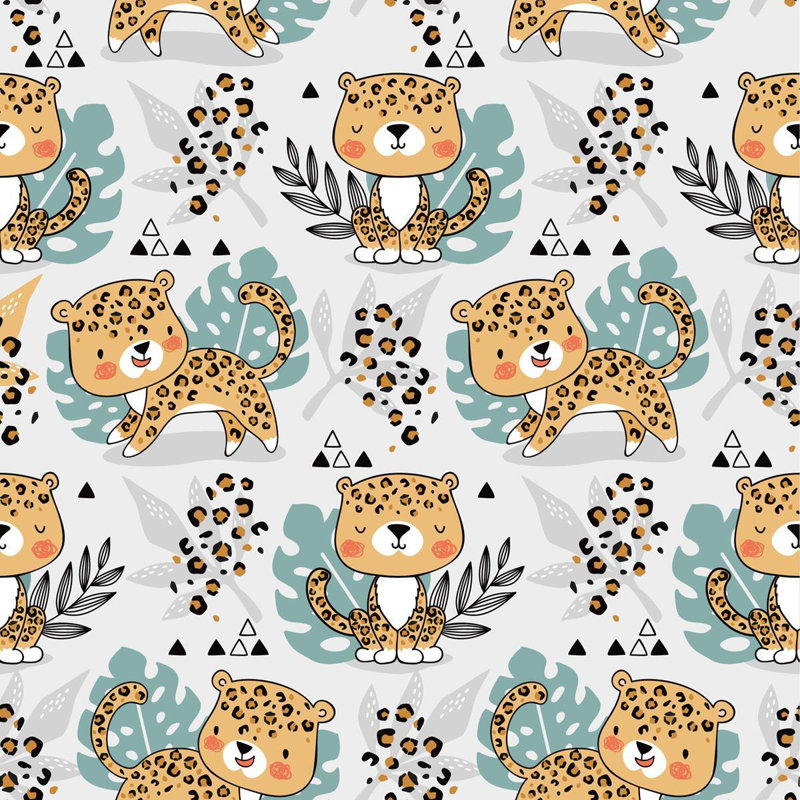 Leopard Peel & Stick Wallpaper N09083