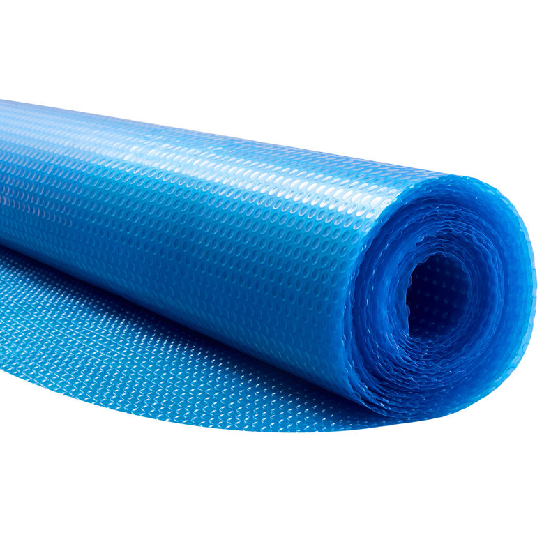 Solar Pool Cover, 18 ft Round Pool Bubble Cover, 12 Mil Pools Solar Blanket with Bubble & PE Material, Daytime Heat Absorption, Nighttime Heat Retention, Heat Retaining Solars Covers, Blue