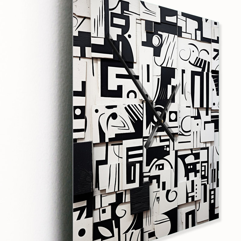 Horloge murale abstraite Urban Vision, H 40 po x l 30 po x P 1 po