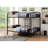 Bristol Gunmetal Finish F/F Bunk Bed, Convertible With Reversible Front , Metal Tube Slats In Slat System, Full - Length Guard Rail On Top 6 Inch Recommended Mattress Height For Top, 38 Between