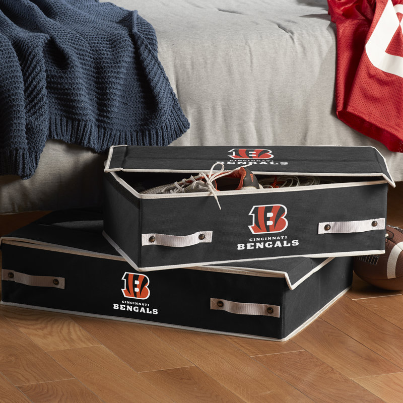 Franklin Sports Mesh Decorative Bin, Cincinnati Bengals, 6 H x 12 W x 22 D