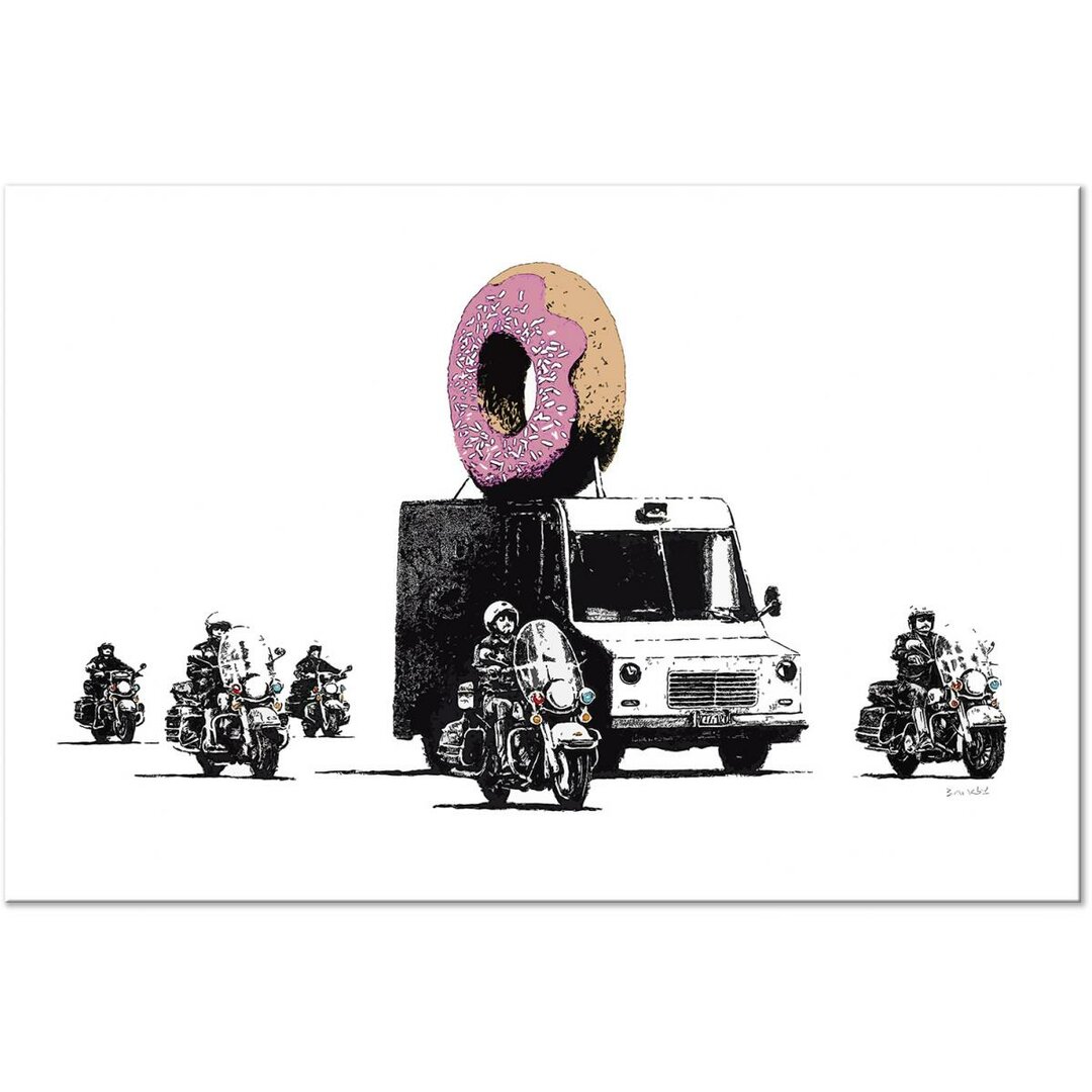 Leinwandbild Donut-Polizei