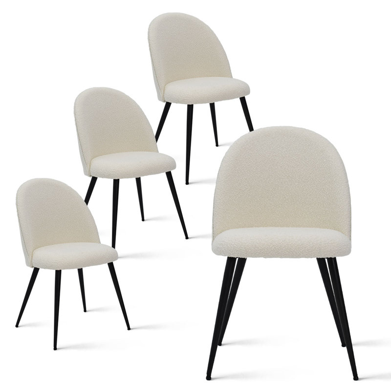 Ensemble de 4 chaises de salle à manger Bende Look, Crème