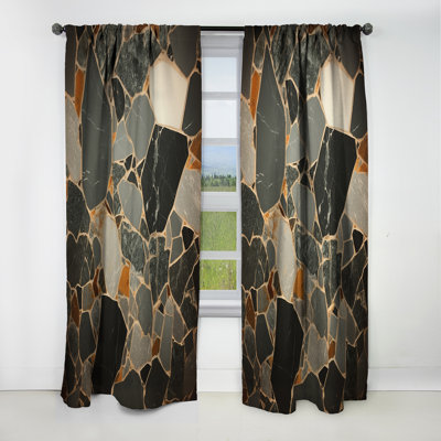 Delamora - Tile Curtain - Blackout Abstract Curtain - 1 Panels