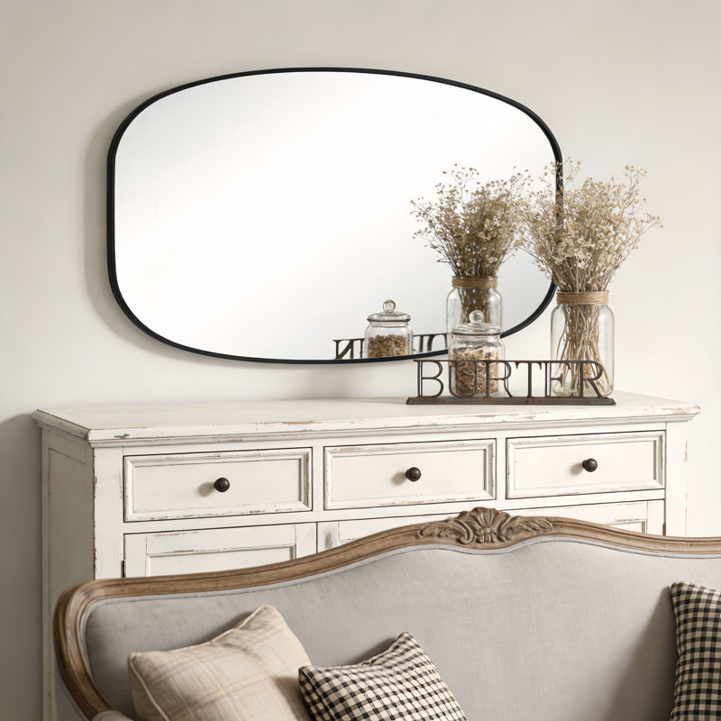 Miroir mural noir, Black, 30" x 20"