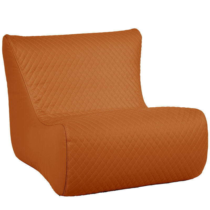 Chaise longue Big Joe Solvana, cuir cousu au silicone résistant aux intempéries et à froid au toucher, fauteuil Link, sable miel