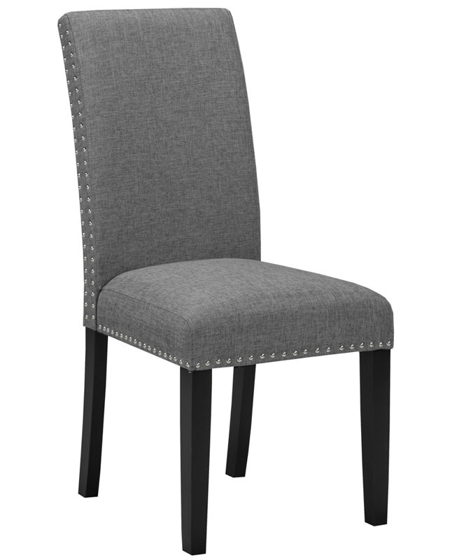 Chaise de salle à manger rembourrée Vivian Parsons, Ardoise