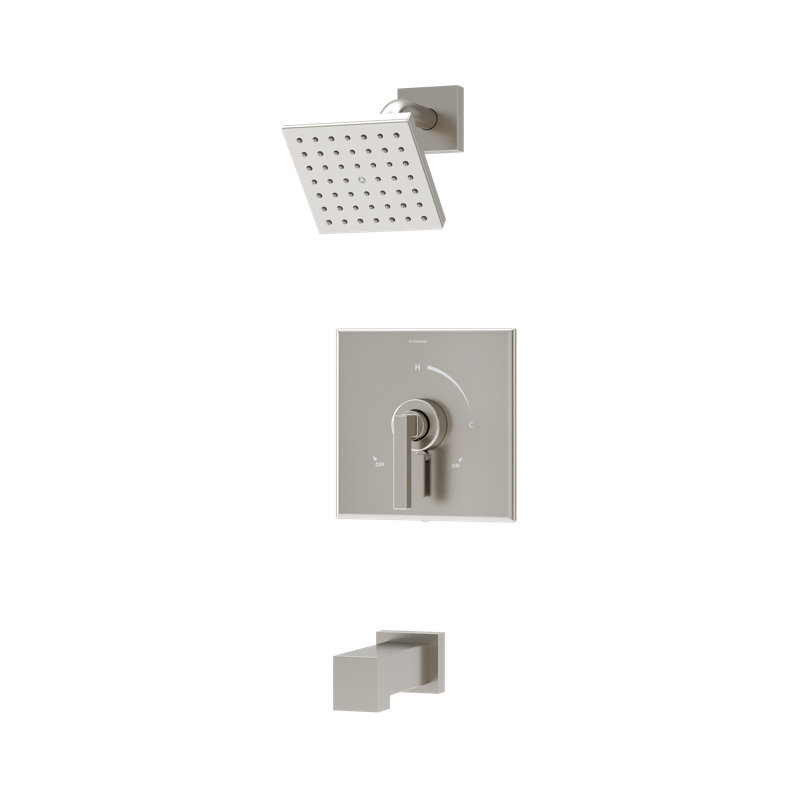 Duro HydroMersion Single Handle Tub & Shower Faucet, Satin Nickel