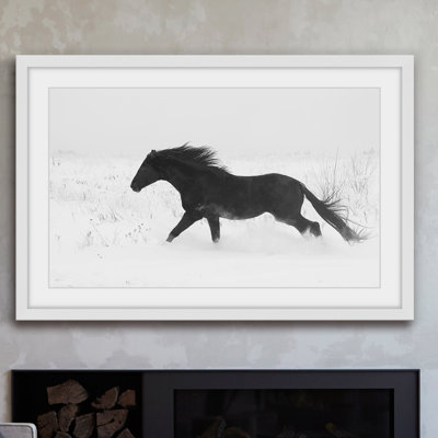 « jet black », reproduction de photo sur papier encadrée