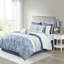 Édredon très grand King 8, courtepointe bleue, rembourrage, coussins décoratifs brodés, lavable, froissé