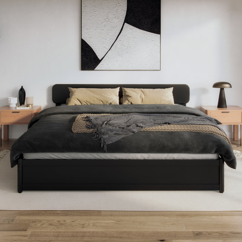 Ause Bed, King, Black