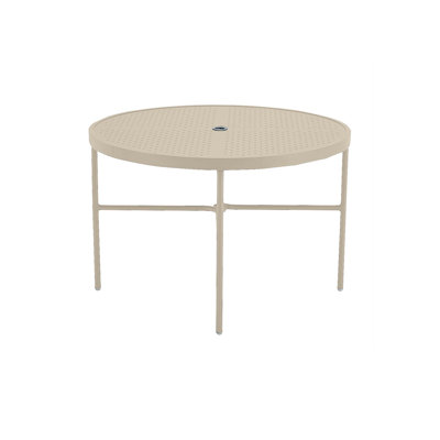 Boulevard Round Metal Outdoor Dining Table With Umbrella Hole , 42.5'' in. W 42.5'' in. D