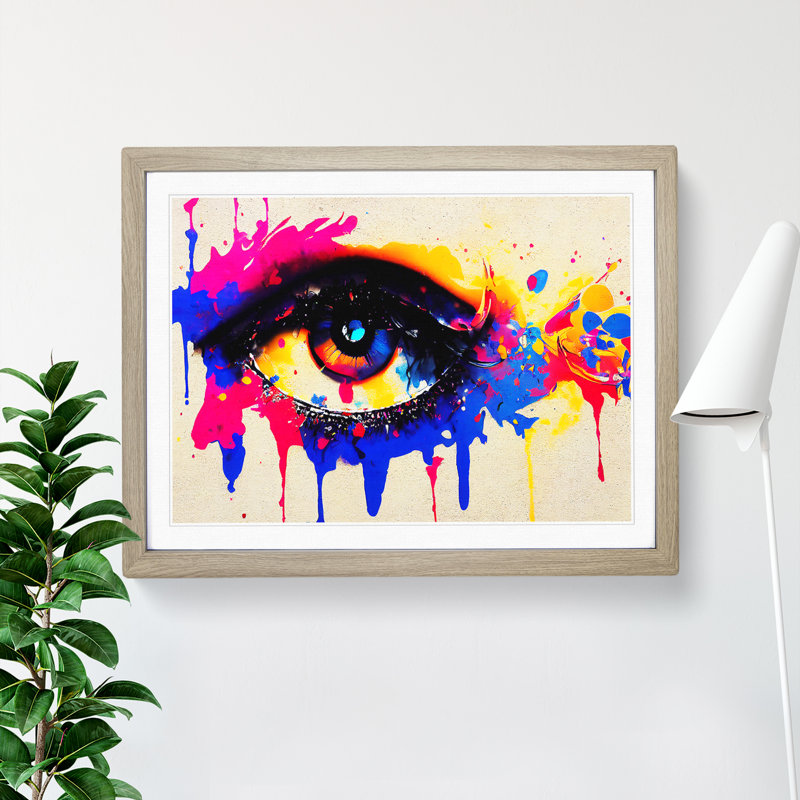 Eye Of A Woman Vol.2 Abstract - Single Picture Frame Print, 46cm H x 64cm W x 2cm D, Oak Framed