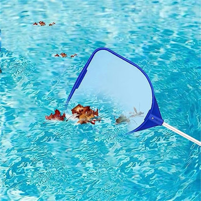 Backpack Pool Skimmer Net Pool Rake With Five Connecting Rod Heavy Duty Swimming Leaf Rake Cleaning Tool Fine Nylon Mesh Net Bag - Fast Cleaning Debri