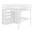 Wood Loft Bed With Built-In Wardrobe, Desk, Storage Shelves And Drawers-180785044