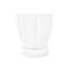 Table d'appoint contemporaine en métal blanc, style tambour, idéale pour les intérieurs modernes avec une touche classique.