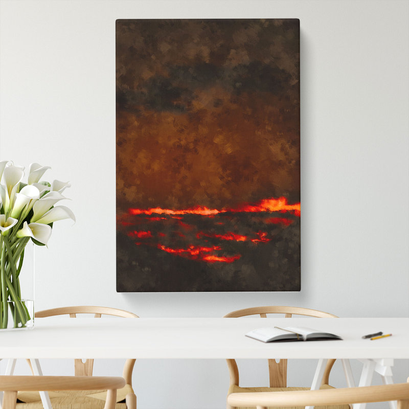 Clouds On Fire - Wrapped Canvas Painting, 50cm H x 35cm W x 3cm D