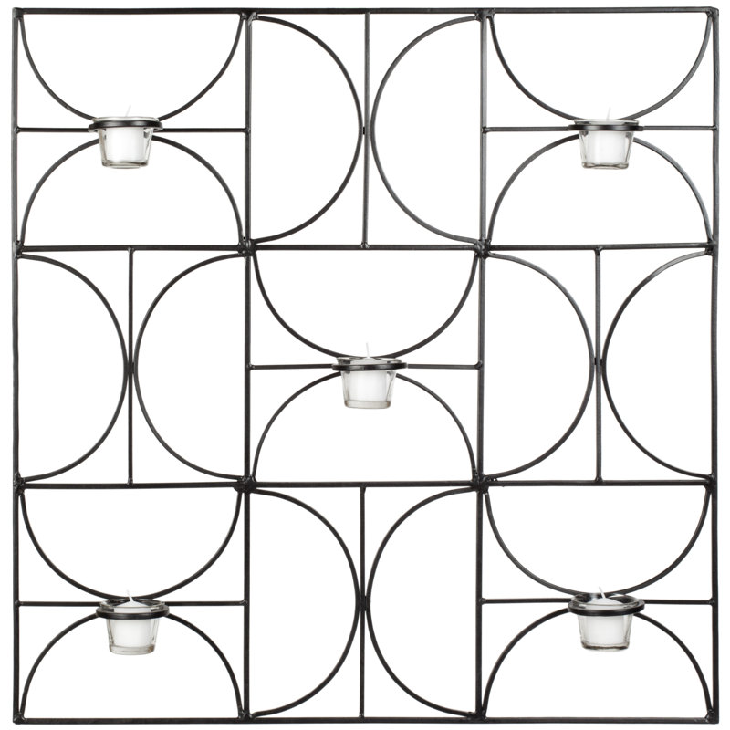 Porte-votives murales 28,3 po Barhill, 5, 28.3"H x 28.3"W x 3.9"D