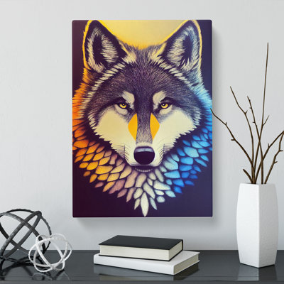 CAN-V0523-2916X Wolf Painted - Wrapped Canvas Print